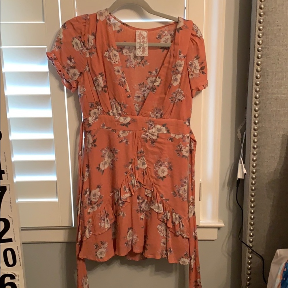 Sadie and Sage Orange floral dress